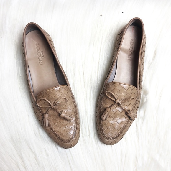 Sesto meucci nicole woven leather loafer Clearance